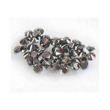 1.00 Ct Certified Round Moissanite Jet Black Coloured Pointers for Jewelry Setting