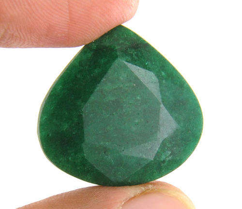 53.80 Ct Natural Emerald Gemstone - IGLI Certified - Teardrop Shape Natural Stone