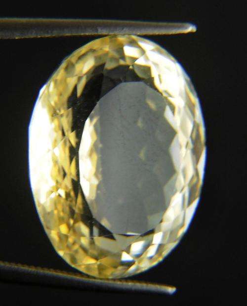 Brazil Mines 17.78 Ct MGL Certified Oval Cut Citrine Gemstone - AAA Quality
