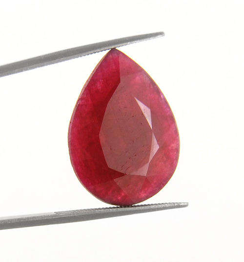 Teardrop Shape IGLI Certified 19.71 Ct Certified Ruby Gemstone - Perfect for a Ring or Pendant