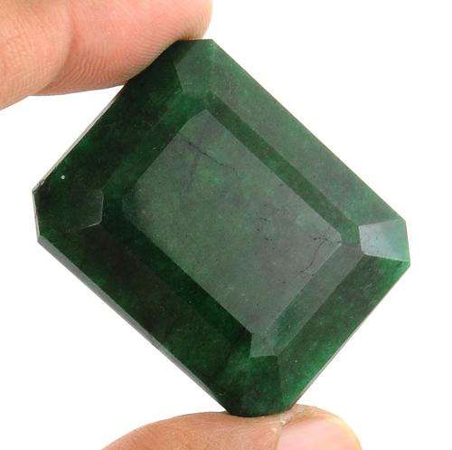 Large Rectangular Shape 180 Ct Natural Emerald Gemstone - IGLI Certified