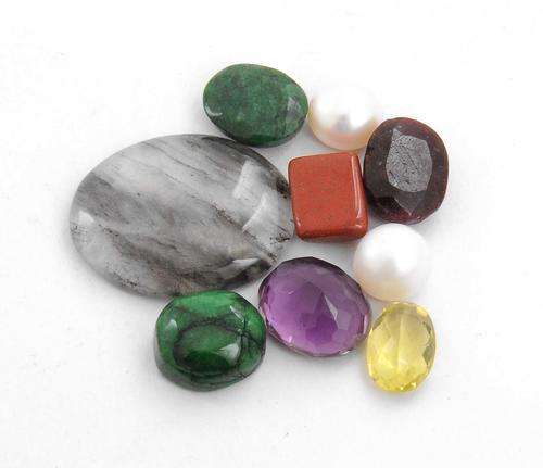 98.50 Carat Mixed Gemstone Lot - Ruby, Amethyst, Citrine, Pearl and Emerald Etc. Stone