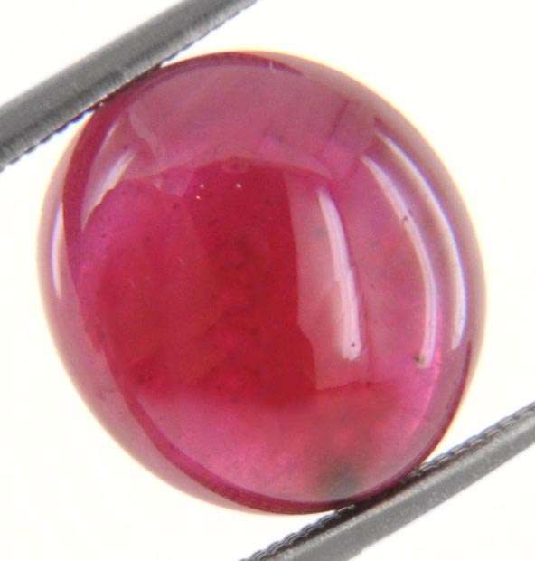 10.65 Ct Certified Oval Cabochon Ruby - IGLI Certified 12mm Stone for Jewellery Mounting