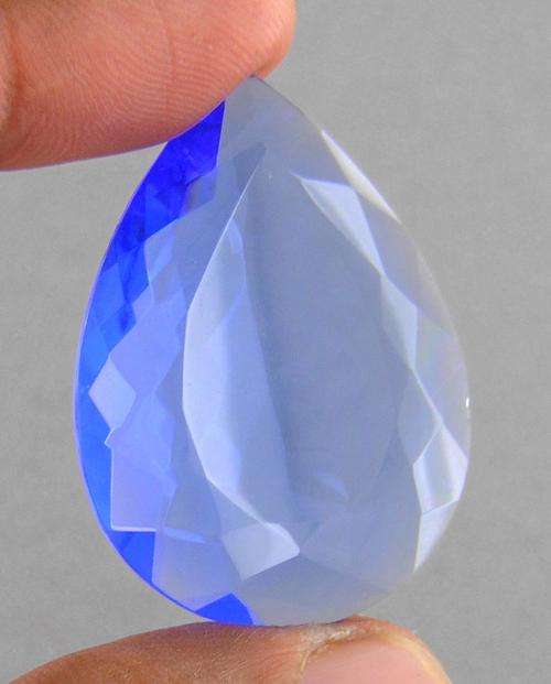 MGL Certified 49.06 Ct Pear Shape Natural Blue Topaz Gemstone