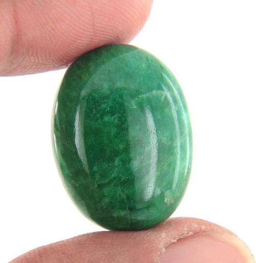 36.11 Carat MGL Certified Natural Emerald Gemstone - Oval Cabochon