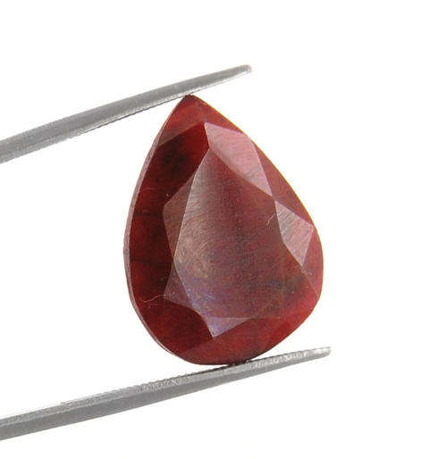 Teardrop Shape IGLI Certified 12.64 Ct Ruby Gemstone