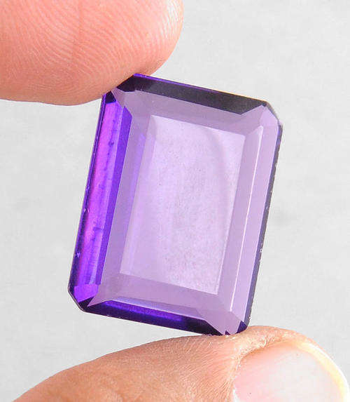 AAA Quality 25.59 Ct MGL Certified Emerald Cut Hydro Amethyst Gemstone