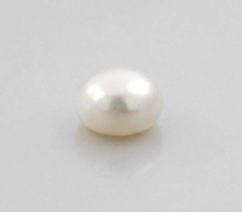 Unmounted 5.54 Ct Certified Pearl Gemstone - Round Shape for Jewellery Mounting