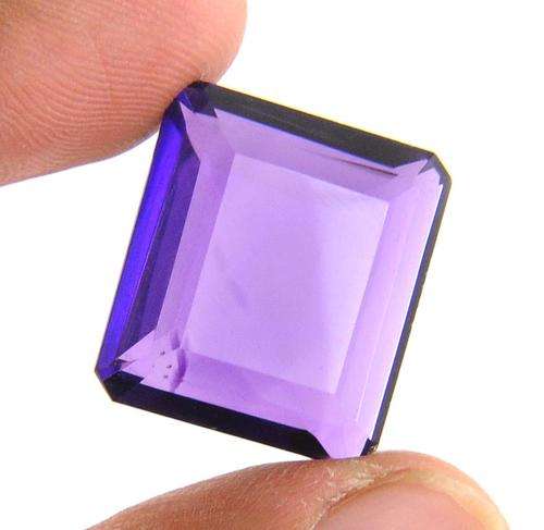 AAA Quality 32.48 Ct MGL Certified Emerald Cut Hydro Amethyst Gemstone