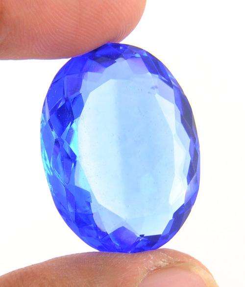 MGL Certified 45.59 Ct Oval Mixed BlueTopaz Gemstone