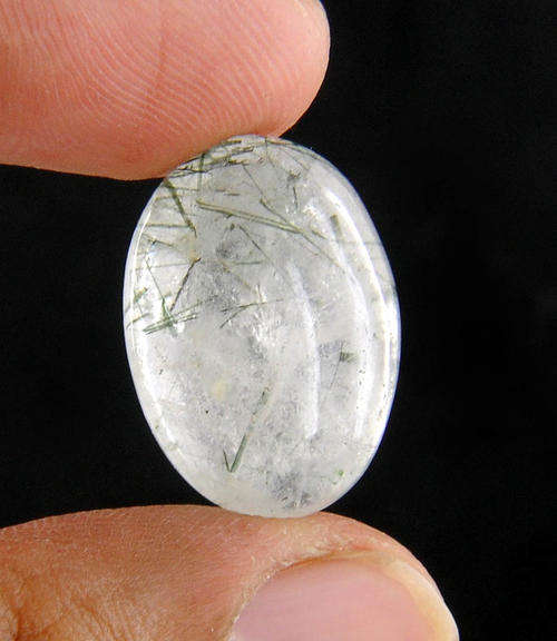 23.84 Carat Oval Cabochon Rutilated Quartz Gemstone-IGLI Certified