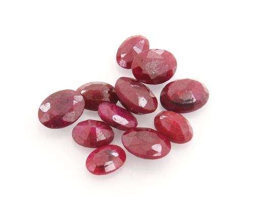 10 Carat Oval Shape Calibrated Ruby Gemstone Lot