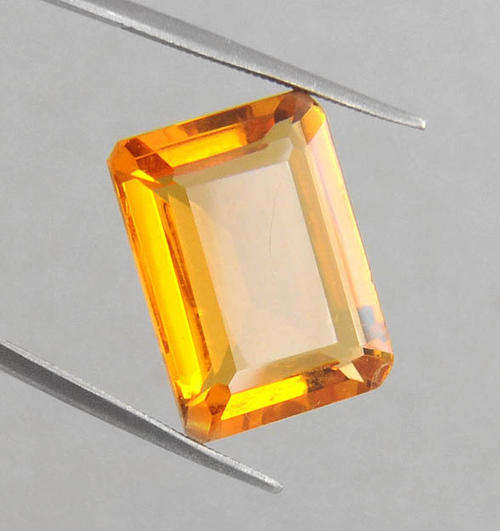 MGL Certified 14.47 Carat Brazilian Mines Citrine Gemstone - 18mm/13mm