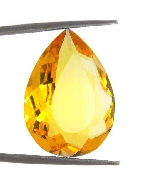 MGL Certified Pear Shape Brazil Citrine Gemstone-55.11 Ct