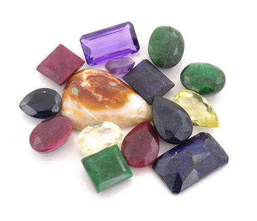 250 Ct Multi Gemstone Lot -Ruby, Emerald, Sapphire, Agate, Citrine, & Amethyst Etc. Stone