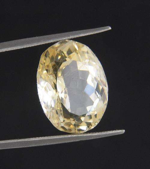 11.46 Ct IGLI Certified Citrine Stone - Oval Faceted Top Quality Gem