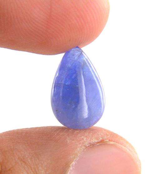 IGLI Certified 4.78 Ct Pear Cabochon Tanzanite Gemstone