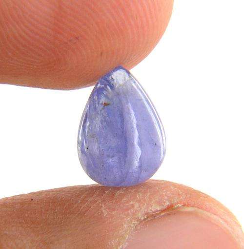 Teardrop Shape 2.58 Ct Pear Cabochon Tanzanite Gemstone - IGLI Certified