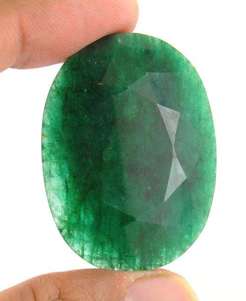 MGL Certified 91.50 Carat Natural Emerald Gemstone - Oval Shape
