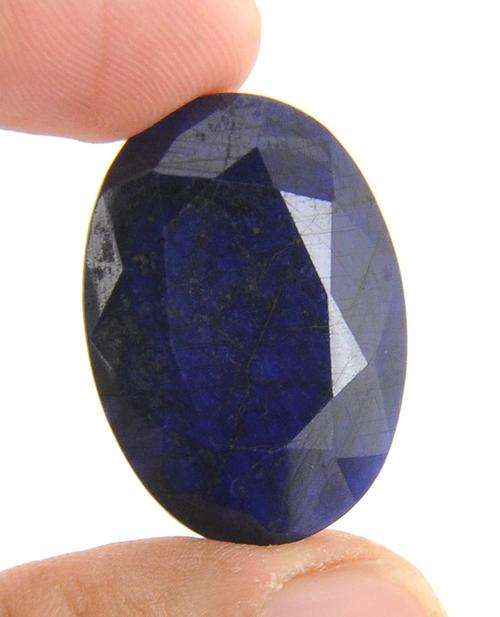 48 Ct Indian Mines Oval Mixed Cut Natural Blue Sapphire Gemstone