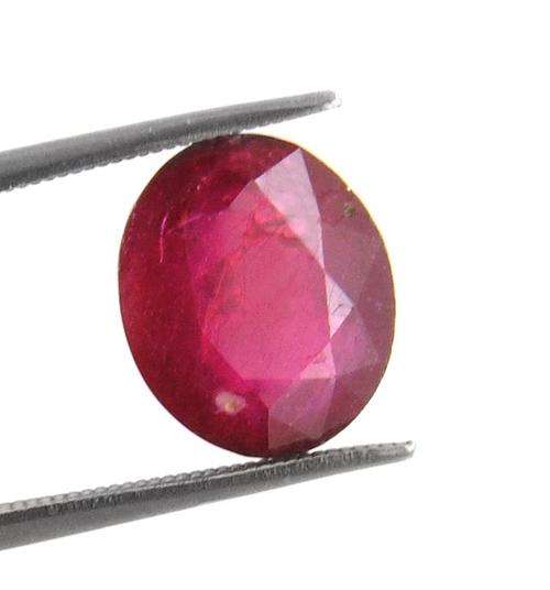 5.83 Carat Certified Oval Mixed Cut Ruby Gemstone-12mm/10mm