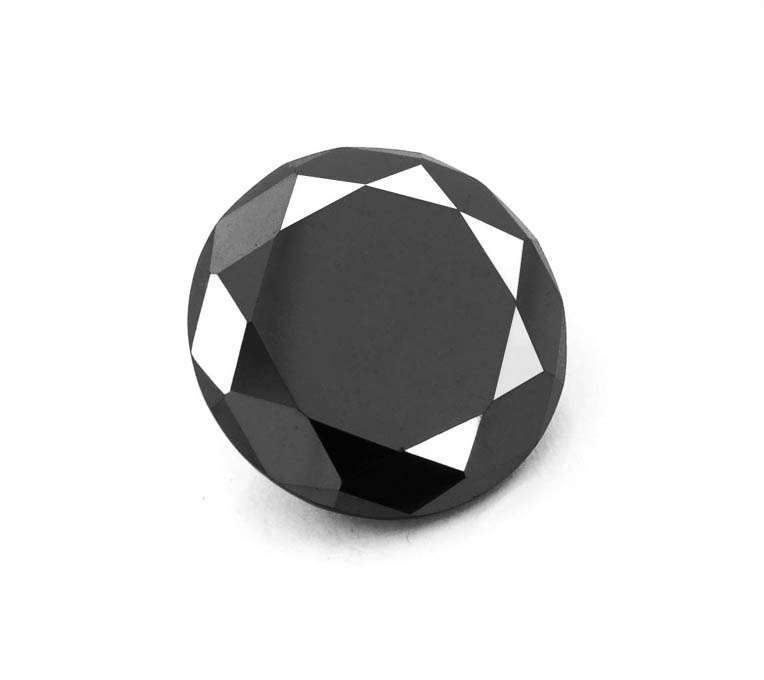 6.07 Ct Round Brilliant Shape Black Moissanite for Ring or Pendant Mounting
