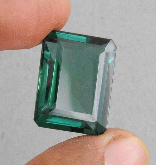 Emerald Cut 18.80 Ct MGL Certified Green Amethyst Gemstone