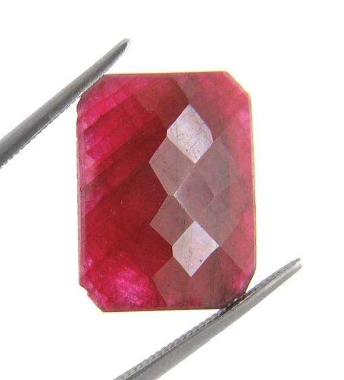 14.46 Carat Certified Cushion Checker Ruby Gemstone-Indian Mines Stone