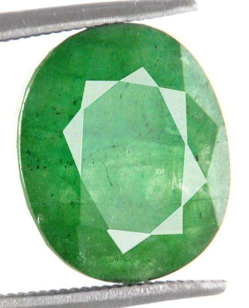 5.35 Carat Certified Natural Emerald Gemstone-Oval Mixed Cut
