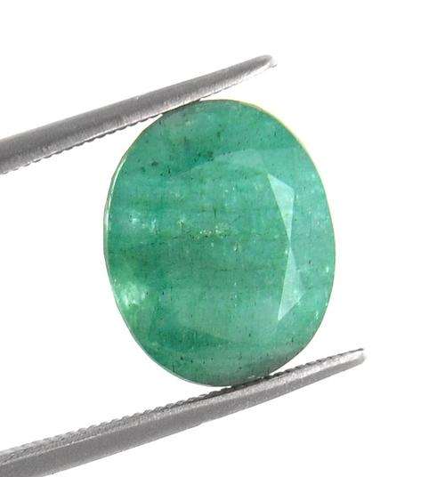 6.16 Ct Certified Oval Mixed Cut Emerald Gemstone-IGLI Indian Certified Stone