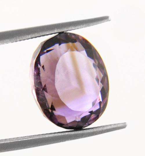 5.37 Ct Certified Oval Mixed Amethyst Gemstone-Brazilian Mines Stone