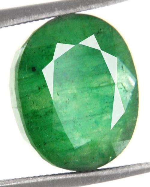 5.37 Carat MGL Certified Oval Mixed Green Emerald Gemstone