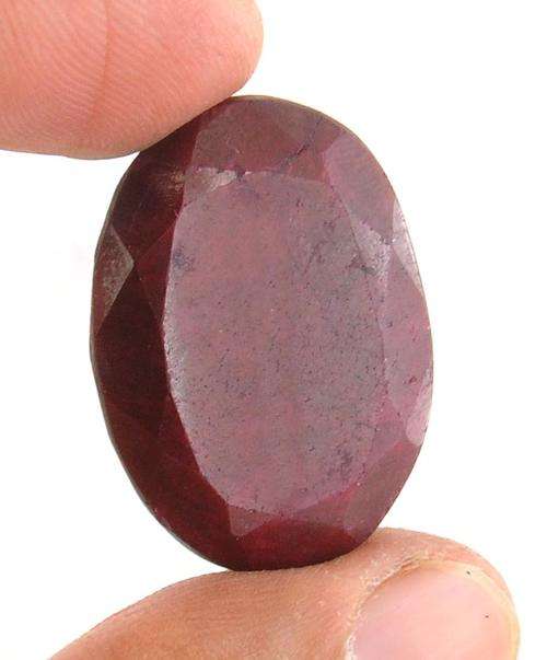 78.10 Ct Certified Oval Mixed Ruby Gemstone-30mm/22mm