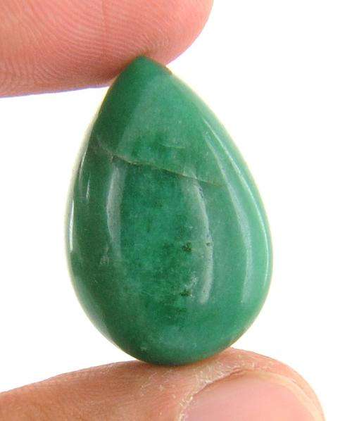 41.28 Ct Certified Pear Cabochon Green Emerald Gemstone