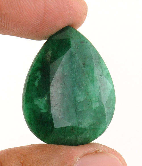 Pear Cut 37.00 Ct Brazilian Mines Natural Emerald Gemstone - MGL Certified Stone