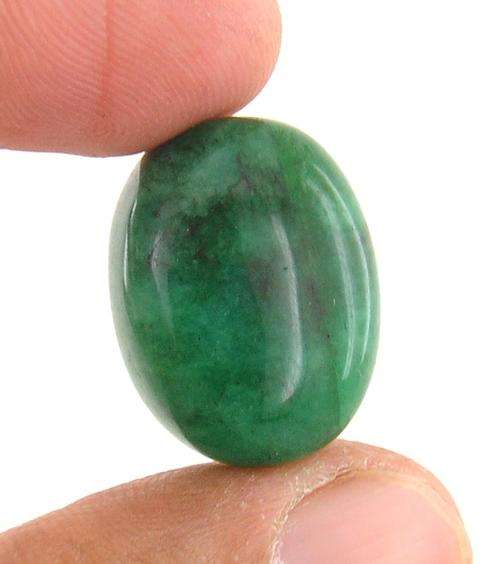 26.78 Ct Certified Oval Cabochon Emerald Gemstone-Brazilian Mines Stone