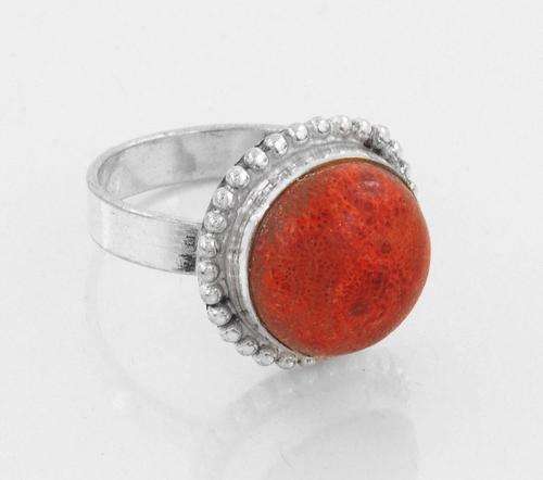 Quartz Gemstone Ring in Silver Alloy - Handmade in India