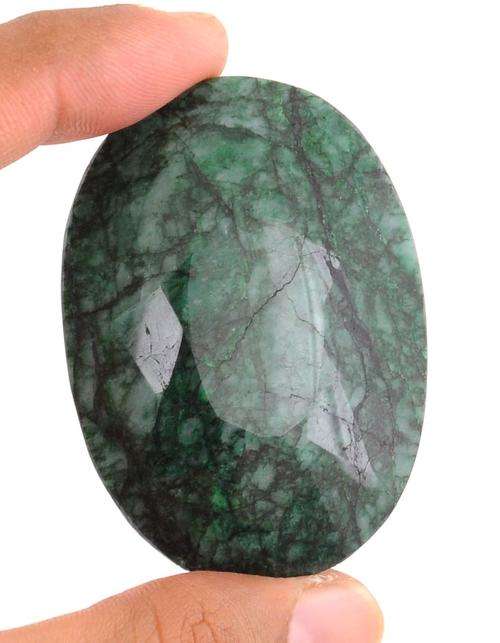Brazilian Mines 358.90 Ct Certified Oval Mixed Cut Emerald Gemstone