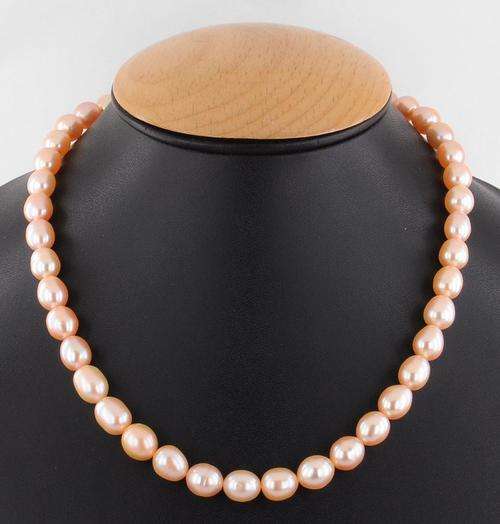 228 Carat Designer Peach Pearl Gemstone Beaded Necklace