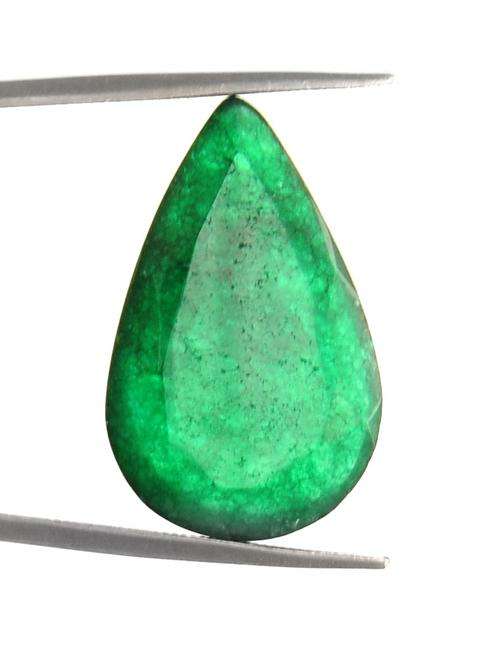12.05 Carat Certified Pear Cabochon Shape Emerald Gemstone