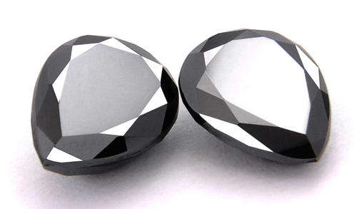 7.22 Ct Certified Pear Shaped Moissanite Black Diamond Pair