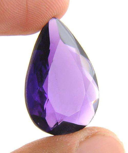 25.34 Ct Certified Pear Shape Amethyst Gemstone