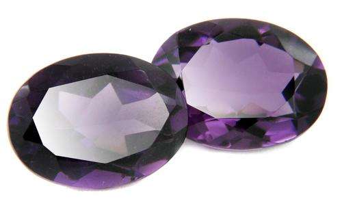 17.62 Ct Certified Oval Mixed Amethyst Gemstone Pair