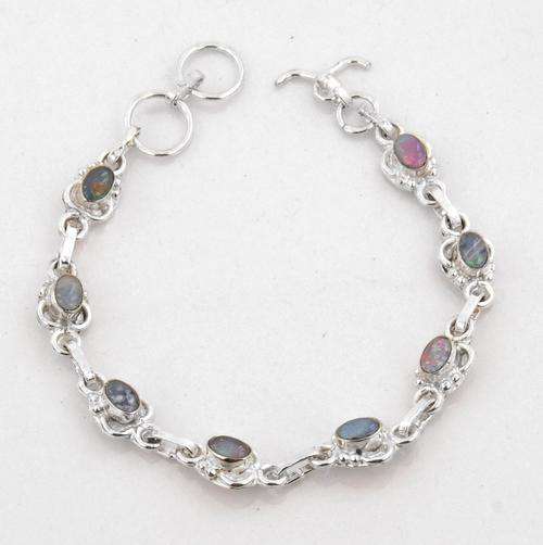 10.5 Gm Opal Gemstone Tennis Bracelet