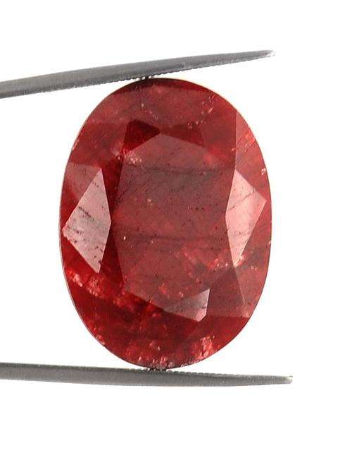 34.30 Ct Certified Oval Mixed Cut Natural Ruby Gemstone