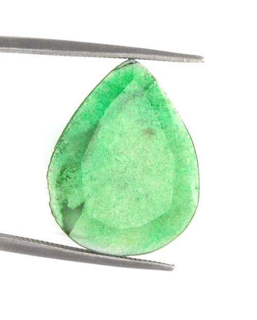 4.51 Ct Certified Pear Cabochon Natural Emerald Gemstone