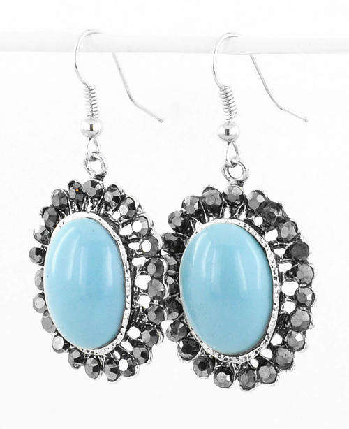 Elegant Designer Quartz Gemstone Silver Earrings