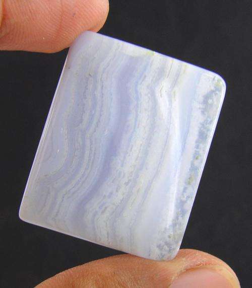 77 Ct Emerald Cabochon Shape Blue Lace Agate Gemstone