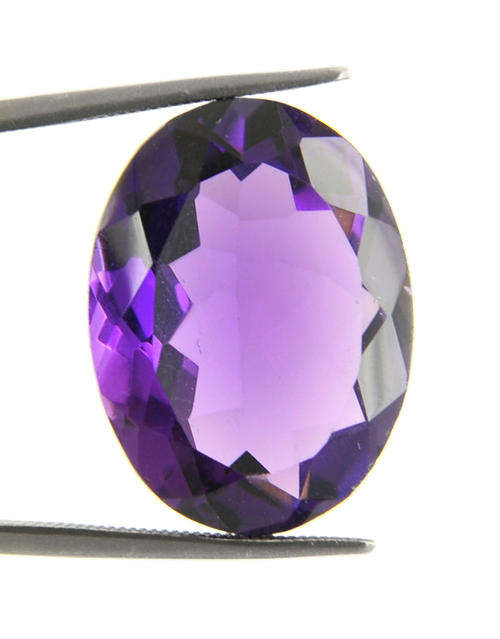 8.55 Ct Certified Oval Mixed Cut Amethyst Gemstone-Brazilian Mines