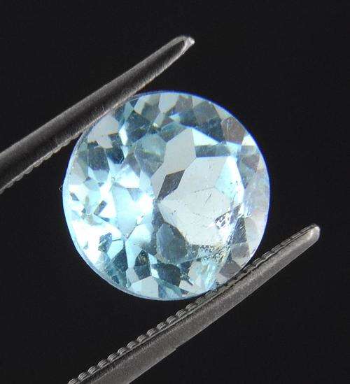 3.05 Ct Certified Round Cut Brazil Mines Blue Topaz Gemstone